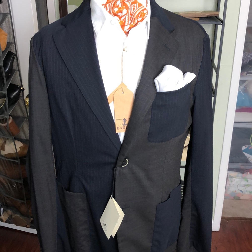 Barena Venezia Patchwork Blue/Gray Sport Jacket